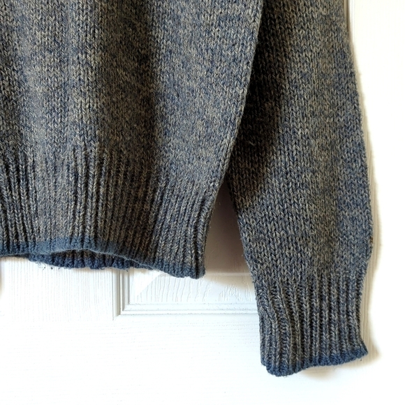 Northwest Territory 90's Vintage Classic Wool Blend Knit Crewneck Sweater Blue L - Picture 6 of 9